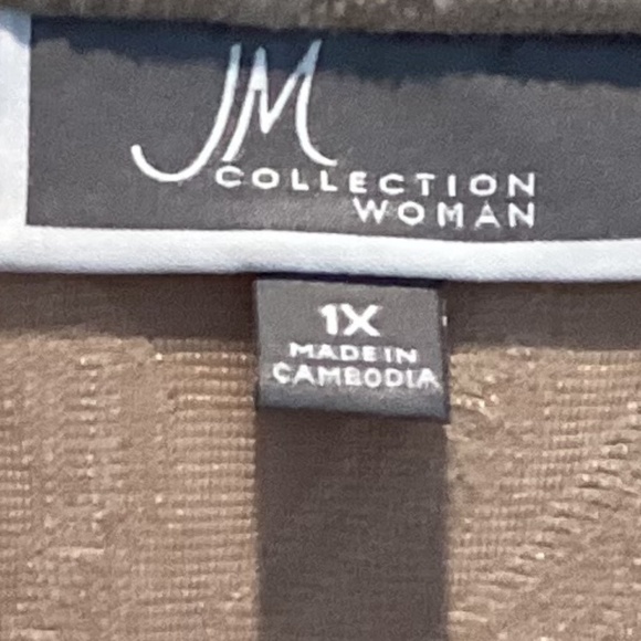JM Collection Woman’s jacket size 1x beige - Picture 3 of 7